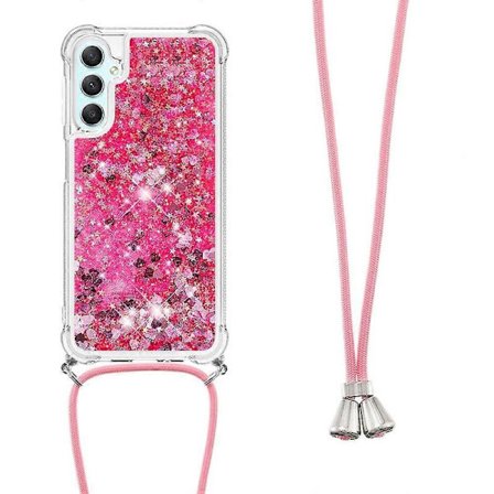 TPU-etui med kviksanddesign og snor til Samsung Galaxy A25 5G