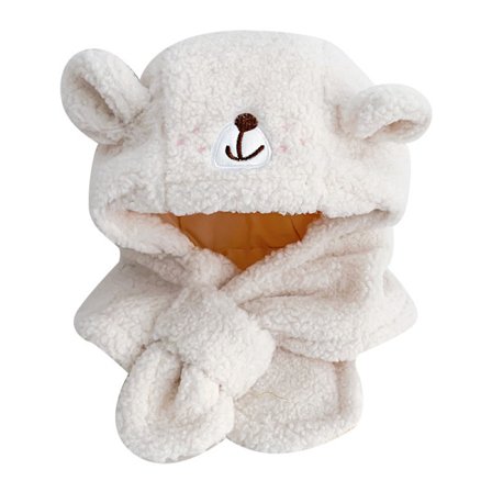 Söt och gosig björnsjal för barn 5 månader till 4 år gammal