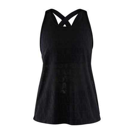 Craft Women's Core Charge Logo Singlet Women Short sleeved fitness sweater Black S