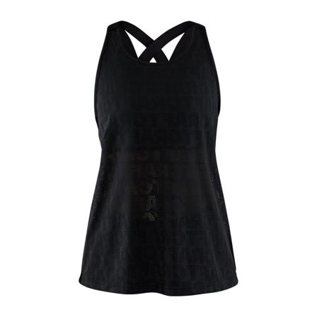 Craft Women's Core Charge Logo Singlet Women Short sleeved fitness sweater Black XS