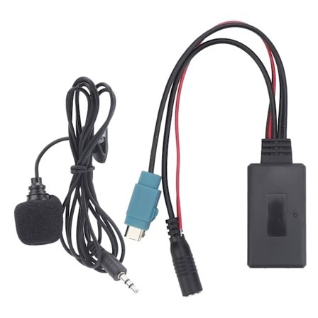 Alpine KCE-236B / CDA-9852 / E Bil Bluetooth Trådlös Radio AUX Kabel Handsfree Adapter med Mikrofon/NT/