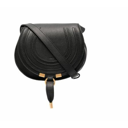 Chloé, ‘Marcie Small’ Shoulder BAG Zwart, Dames, Maat:ONE Size