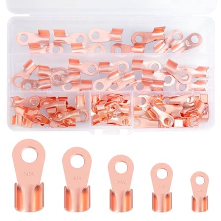 Åben Tønde Tråd Krympeforbindelse, 80 stk. Rørformet Krympebatteri, ZQKLA