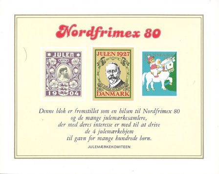 Danmark - Souvenirark 1980 - Nordfrimex 80 - Postfrisk