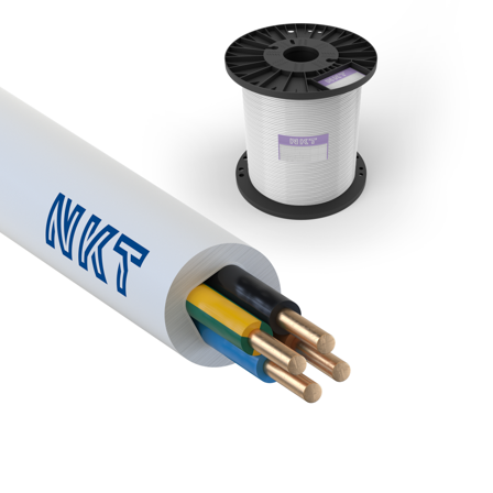 NKT EXQ XTRA Installasjonskabel 4G 1,5 mm², 300/500 V 300 m, bobin, Stikkontakter & kabler