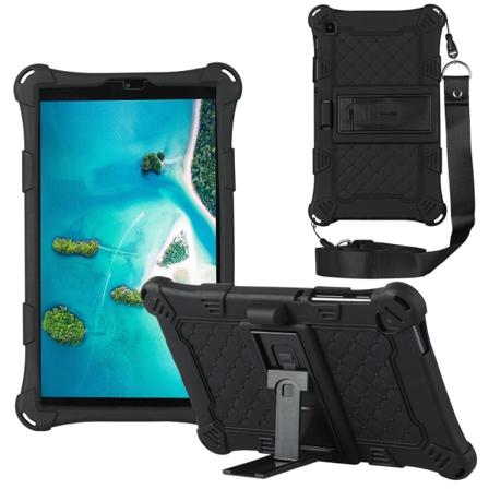 SKALO Samsung Tab A7 Lite Stødresistent Armor silikone Cover med Black