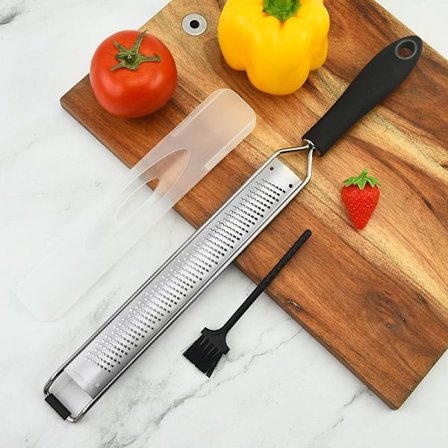 304 ruostumattomasta teräksestä valmistettu keittiön kuorija terävällä terällä - juustoraastin, sitruunaraastin, perunaraastin, Pa