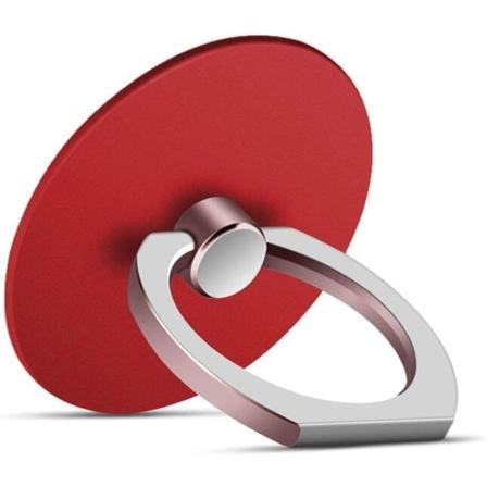 Rød finger ring telefonholder 360 graders rotasjon metall for iPhone Samsung Galaxy Note Huawei-serien