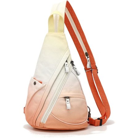 Canvas Sling Bag - Liten Crossbody ryggsäck Shoulder Casual Daypack ryggsäck för män kvinnor