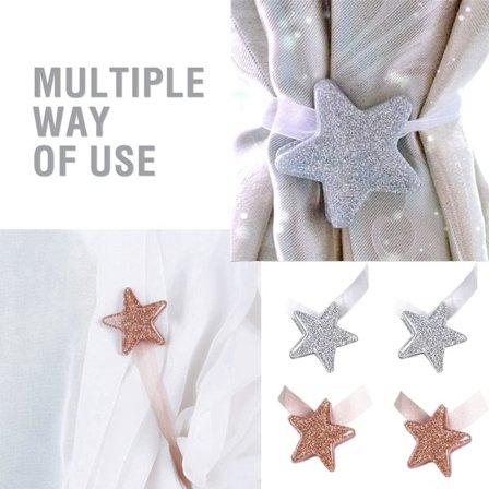 4 stk Magnetiske Gardinholdere Magnetiske Gardinholdere