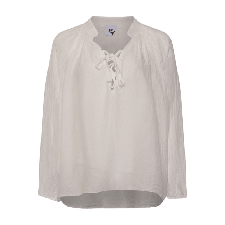 Tiffany Falula Blouse - White Blusar Dam Vit L-XL