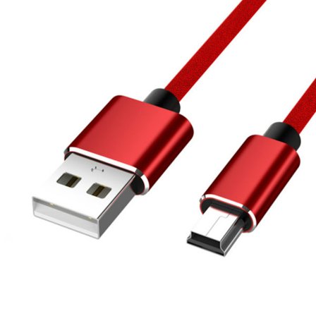 USB 2.0 Type A til Mini B-kabel flettet ladeledning Premium USB 2.0 til Mini USB-kabel 1M/39 tommer lengde