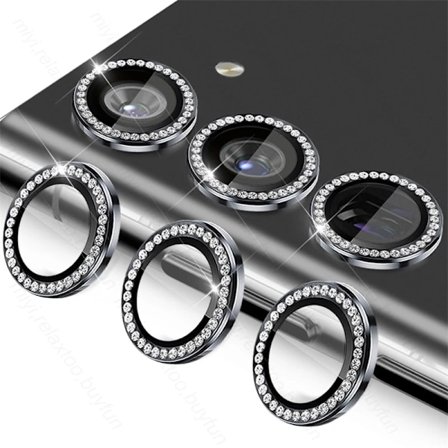9D Diamant Kameralinsskydd Ring Skyddsfilm För Samsung Galaxy S25 S24 S23 S22 Ultra 5G S25 Plus S24 FE S23 Härdat Glas