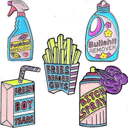 GuassLee Søde Emalje Reversnåle Sæt - Tegneserie Broche Nåle Badges til Tøj Tasker Rygsække