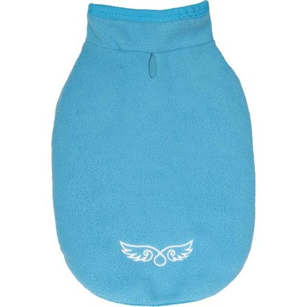 Turkos fleeceväst med krage Hundkläder för hunden