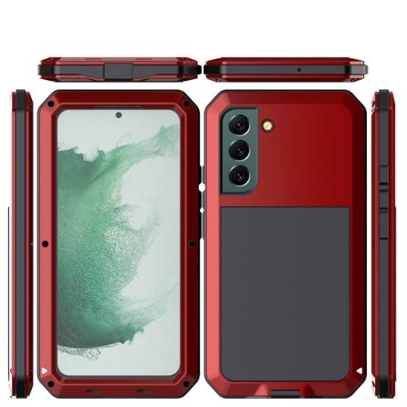 Sterkt 360-beskyttende deksel i aluminium - Samsung Galaxy S23 Plus Röd