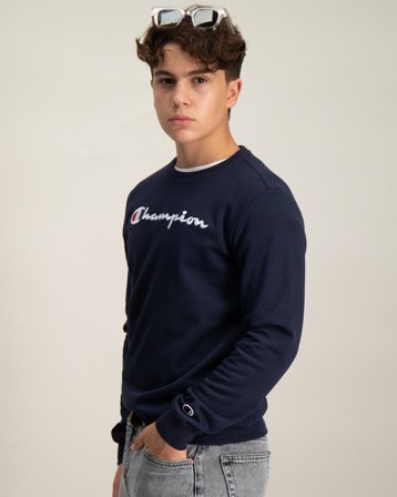 Champion Crewneck Sweatshirt Blå Tröjor Kille - Kids Brand Store
