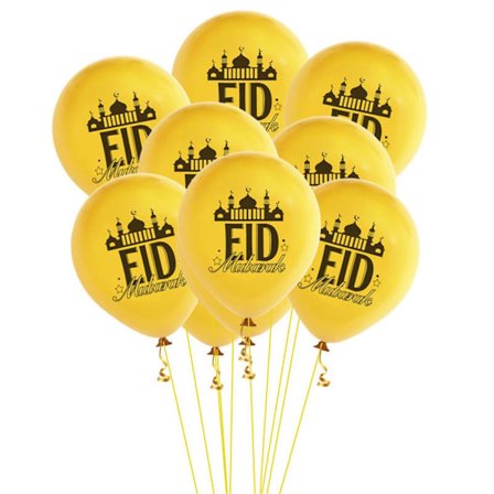 10 stk Eid Mubarak Ballonger Oppblåsbare Leke 10 STK STYLE3