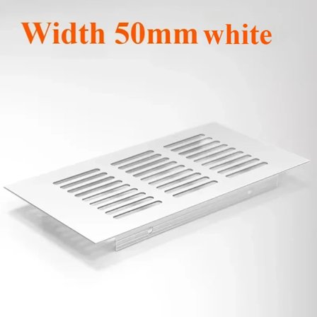 1 stk. Bredde 50/60/80 mm Aluminiumslegering Skap Luftventil Ventilator Grill Dekor Deksel Skap Sko Garderobe Mesh Hull Deksel Maskinvare