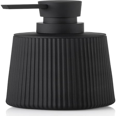 2 stk. Sæbepumpe Sæt Fritstående Sort til Køkken Badeværelse Toilet 17x7cm