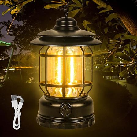 LED-retkeilylamppu, USB-ladattava, himmennettävä, lämmin valkoinen valo