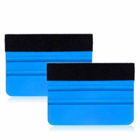 2 stk blå filtkantskrapere, 4 tommers verktøy for bilvinylpakking