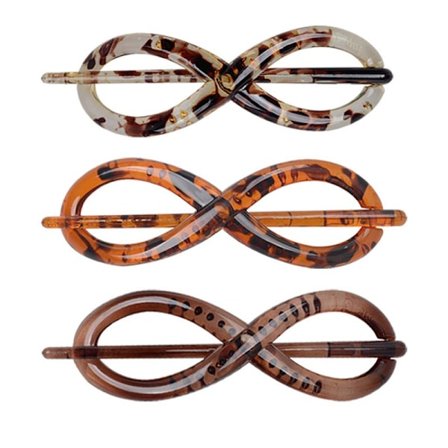 Små 4,1" Halkfria Hårspännen för Kvinnor, Franska Klassiska Hårspännen med Pinne för Tunt Hår Flickor 3-Pack[YD]