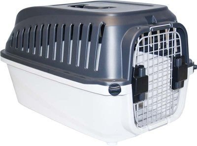 Travel Pet Transportbur, Grå/Svart - M
