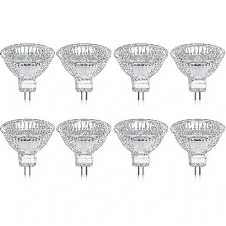 8-pakning GU53 MR16 35W 12V Halogenpærer - Dimbar, Varmhvit 2800K