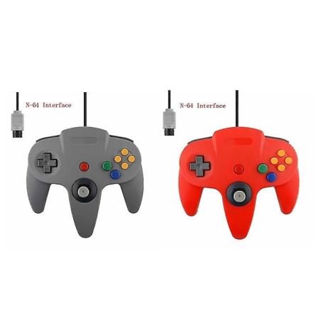 2 Pakkaa Klassisia Johdollisia N64 Ohjaimia Retropeleille 64-bittinen Pelikonsoli Ohjain Vaihtoehto 23 2pcs