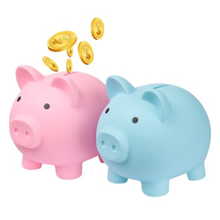 Spargrisar Plast spargris BLÅ&ROSA