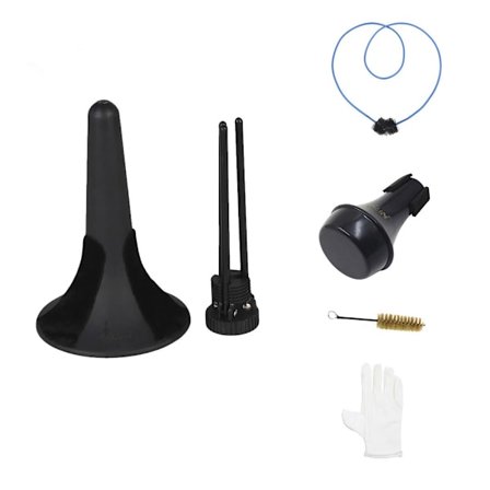 Bærbar trompetstativholder Avtakbart ben med rene børstehansker tilbehør