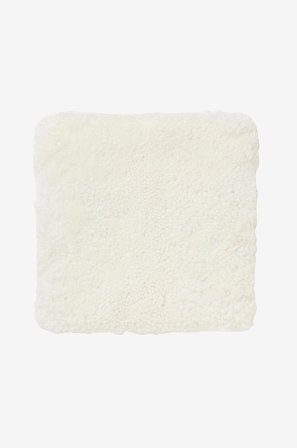 Skinnwille - Lampaannahkapehmuste Curly, kulmikas - Valkoinen - Istuintyynyt & pehmusteet - - Homeroom