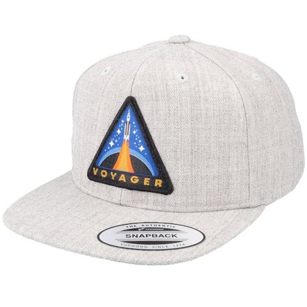 Kiddo Cap - Grey snapback Czapka Z Daszkiem - Kids Voyage Space Shuttles Heather/Grey Snapback @ Hatstore