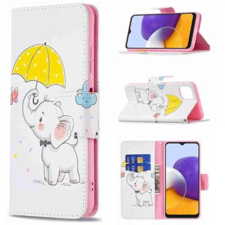 Plånboksfodral Samsung Galaxy A03 – Elefant Med Paraply