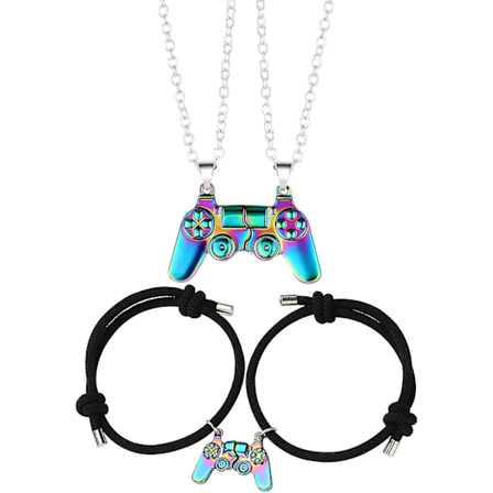 Magnetisk Spilcontroller Halskæde Til Par Matchende Konsolhåndtag Vedhæng Til Bedste Venner Venskab Valentinsdag Gaver Til Ham Og Hendes Elskere