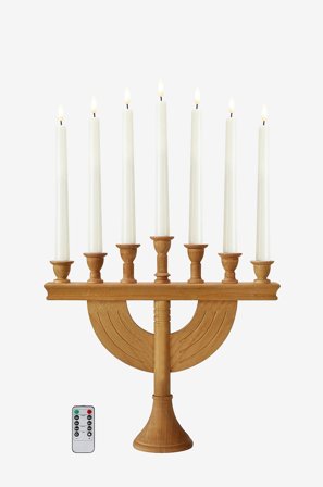 Markslöjd - Lysestage Torpa 7L Batteridrevet - Brun - Adventslysestager - Fra Homeroom