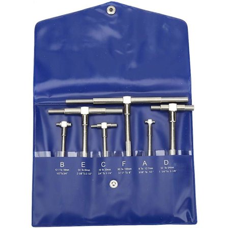 6 stk Teleskopisk Måler Sæt 8-150mm Justerbar Indvendig Diameter Måler Mikrometer Måleværktøjer