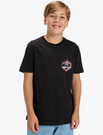Quiksilver Ev In Flames Ss Youth - Black - 128