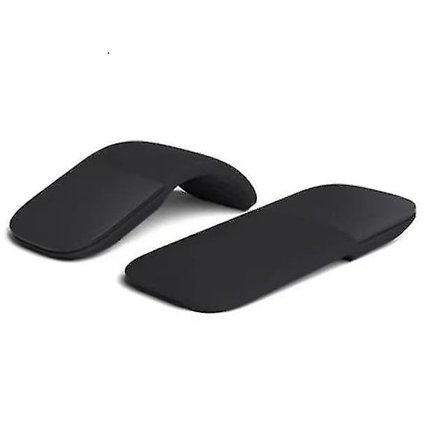 Microsoft Arc Mouse Bluetooth-mus til PC-bærbare computere Kompatibel med Windows Mac Chrome OS (tynd let bærbar taktil) - Sort