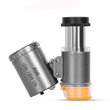 Mini Pocket Microscope Jewelers Eye Lupp SILVER