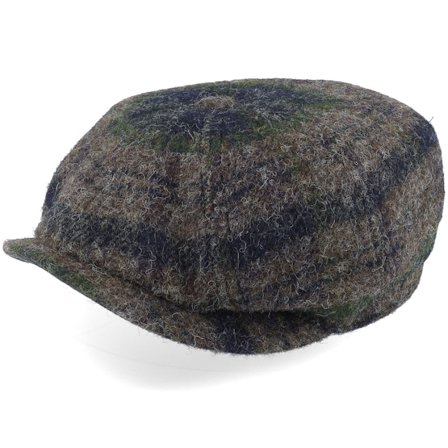 Stetson - Grey - flatcap - Cap - Hatteras Beeswax Grey/Navy/Green Flatcap - Hatstore