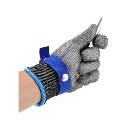 Ketjuhaarniska Raskaan Sininen Ruostumaton Teräs Teurastajan Hanskat Korkea P