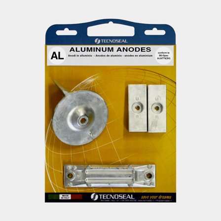 Kit anodo in alluminio Tecnoseal, per fuoribordo, adatto per Honda 40 & 50 cv