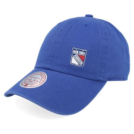 Mitchell & Ness - NHL Blå unconstructed Keps - New York Rangers Micro Lefty Vintage Blue Dad Cap @ Hatstore