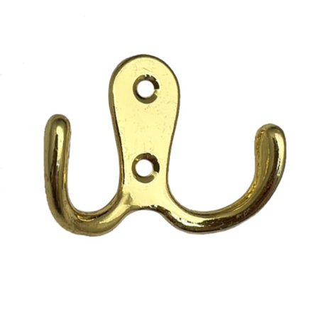 10 dubbla metallkrokar + förvaringskrokar med skruvar - lämpliga för kappkrokar skåp