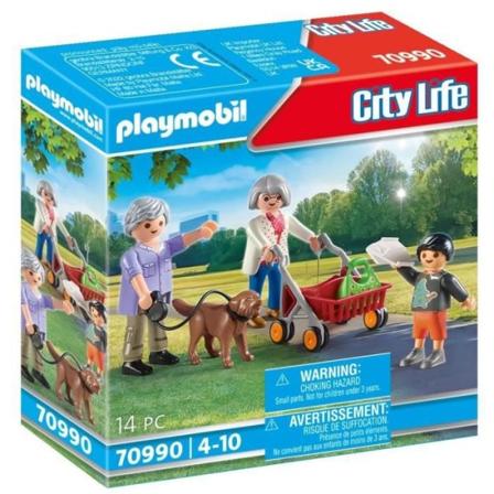 PLAYMOBIL - 70990 - Kaupunkielämää - Isovanhemmat ja pojanpoika Blå