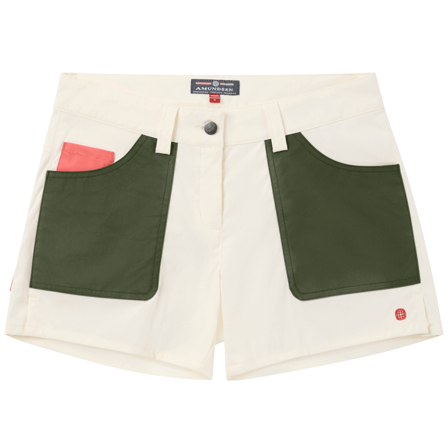 Amundsen 3Incher Field Shorts Womens Offwhite/Green