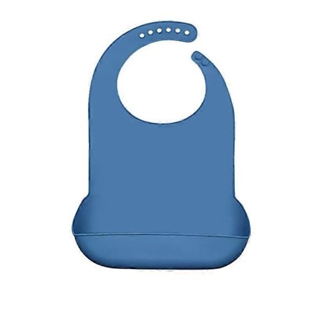 Dregelhaklapp för äldre - Enkel, Silikonmaterial, Blå Färg