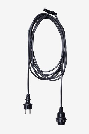 Star Trading - TRÅDEN johto ulkokäyttöön E27 - 2,5 m - Musta - Tarvikkeet - - Homeroom